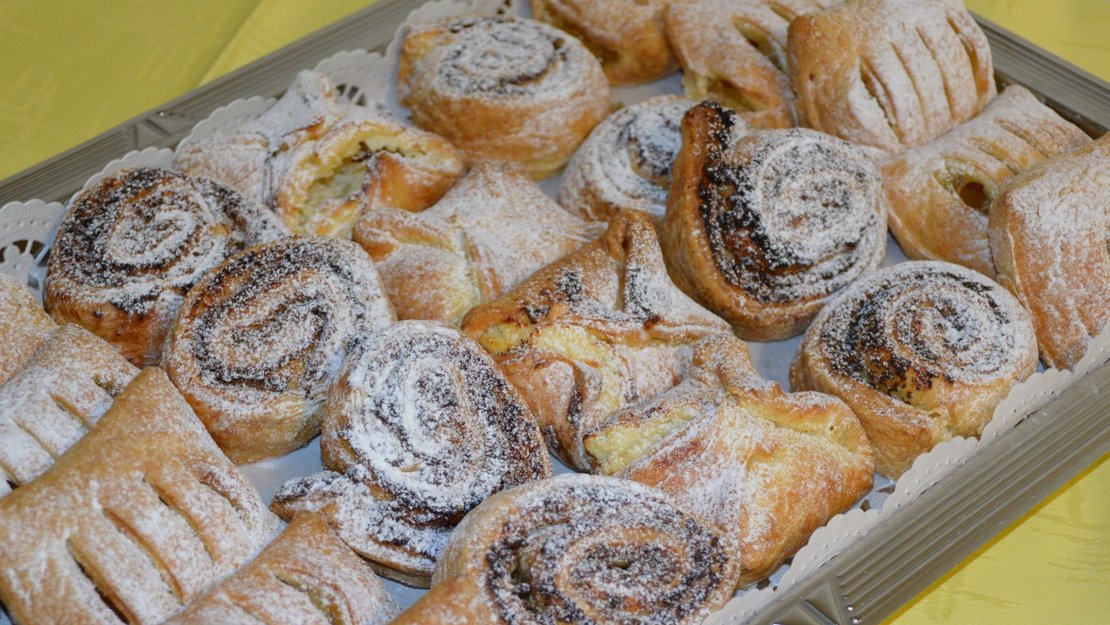 Pausenbuffet mit Plundergebäck